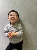 キッズカット　刈り上げマッシュ