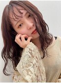 柔らかセミロング×アッシュベージュ