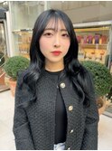 ブルーブラック韓国ヘア