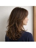 レイヤーセミロングデジタルパーマ　20代 30代 40代 50代 60代