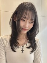 アンカーバイナチュラル(anchor by natural)&nbsp;韓国風/レイヤー/前髪カット/オリーブ/透明感/ハッシュカット