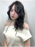 ＊レイヤーカットカーキグレージュ顔周りカット