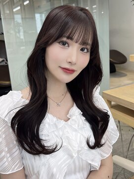 ソラ 広尾店(SORA) ロングレイヤー/コーラルピンク/髪質改善