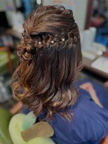 プリーズヘア(Please hair)&nbsp;パールが映える♪編み込みハーフアップアレンジ