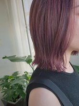 エーダブリューヘアー 三軒茶屋(aW hair) ノーブルカシスカラータッセルボブ  [三軒茶屋/三軒茶屋美容室]