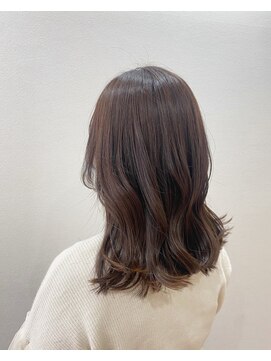 モルニ(MORNI) モカブラウン_マロンベージュ Aラインボブ かきあげ