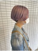 ピンクショートボブ