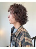 メンズパーマ 癖毛風 スパイラルパーマ メンズボブ