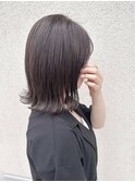 きりっぱなしボブのグレージュヘア／イルミナカラー