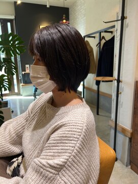 ヘア サロン ルート 幕張(Hair Salon ROUTE) 《大人可愛い》20代30代40代ひし形丸みショート [ROUTE 幕張店]