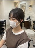 小顔カット おくれ毛 顔周りカット