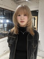 コフィー バイ メルト 吉祥寺(cofy by melt)&nbsp;【中澤彩乃】ウルフカット顔まわりレイヤーケアブリーチブロンド