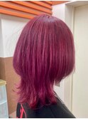 【ビビットピンク/ウルフカット/くびれヘアー】20代30代40代50代