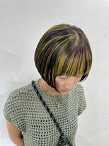 オンカン(onkan)&nbsp;モードボブ／ペールイエローカラー/ハイライトカラー