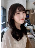 メゾンドムニ 恵比寿(Maison de MUNi)&nbsp;韓国風巻きサイドバングレイヤー大人くびれヘア