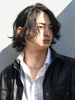 ミディアムスパイラルパーマツーブロック束感モテる長め
