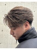 フェザーショートパーマ/メンズ/刈り上げ/眉毛/ツイスト