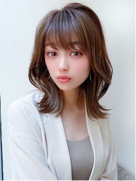 アフロートフクオカ(AFLOAT FUKUOKA) 【NEW OPEN】小顔前髪あり後れ毛サイドバングメルティカラー