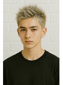 【W-ワット-新宿店 】スパイキーショート＆アッシュベージュ