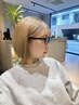 【大人のハイトーンカラー】カット＋ダブルカラー(ケアブリーチ)