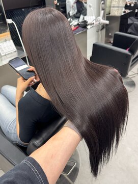 ラピステン 福岡天神 大名店(Lapis) ココアブラウン/グレージュ/ブリーチなしダブルカラー/髪質改善