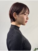 20代30代ショート前髪あり前髪なし顔周りレイヤーカットオリーブ