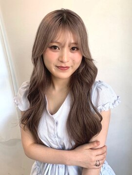 アンニュ(annuy) ミルクティーベージュ 韓国風巻き シースルーバング ハイトーン