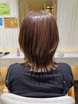 ノンヘアープラス(non hair +) レイヤーボブ＆白髪ぼかしカラー