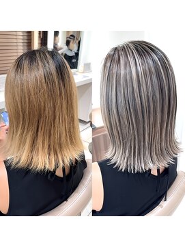 アッシュ 大宮店(Ash) バレイヤージュBeforeAfter10