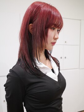 カシェル トウキョウ(Cashel Tokyo) バーガンディー ハッシュカット ボルドー ワインレッド レイヤー