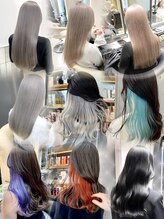 《ケアブリーチダブルカラーで透明感！ダメージレスで透明感のある理想のカラーを実現☆髪質改善縮毛矯正》