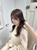 カシュカシュ 表参道(cache cache) ブリーチなしダブルカラーピンクラベンダーチョコブラウン