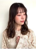 ダークアッシュ/ミディアムレイヤー/春カラーブリーチなしp上尾