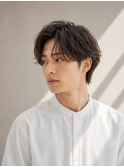センターパート アップバング さわやかショート ツーブロック