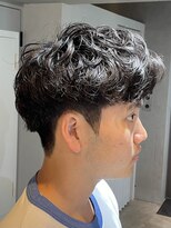 ブルニール 中崎町(BLEUNIR) シャドウパーマ 無造作 韓国メンズ シースルーマッシュ