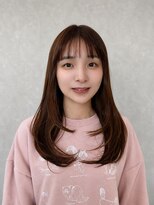 ウル(Ulu.) レイヤーカットロングレイヤー顔周りレイヤーオレンジカラー前髪