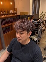 ジェットブラックキューサンロク(JET BLACK 936)&nbsp;波巻き×ツイスパ【MIXパーマ】×白髪染めカラー