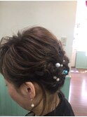 大人編み込みスタイル
