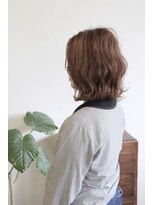 リビングヘアルーム(LIVING HAIR ROOM) ハイトーングレージュと波ウェーブボブ