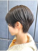 暗髪×ショート
