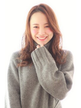 ソア 武蔵小杉(SOAR) かきあげ前髪ポイントカラーハイライトカラーオリーブカラー