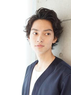 マイロ(mailo) 【mailo】アップバングワイルド+おしゃれ+七三分けウルフパーマ