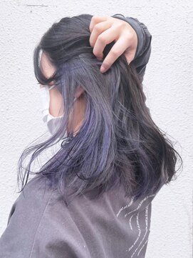 アイティー バイ アルバム 中野店(IT by ALBUM) インナーパープル_マッシュショートカーキグレージュ_ba327031