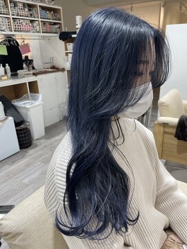 ブティック(boutique) 「お客様施術後フォト」ネイビーカラー ダークブルー