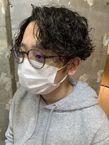 アカ(ACA)&nbsp;波巻きツイストスパイラルパーマメンズ 大通札幌センターパート