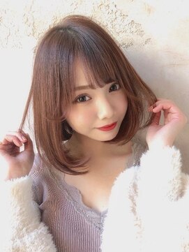 プアメリア 名古屋(Puamelia) ハイトーン×ダブルカラー×グレーベージュ☆ボブ[名古屋]