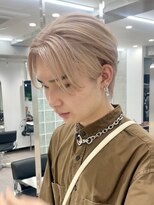 サンクプロジェクト(cinq PROJECT)&nbsp;ミルクティーベージュダブルカラー韓国風メンズセンターパート