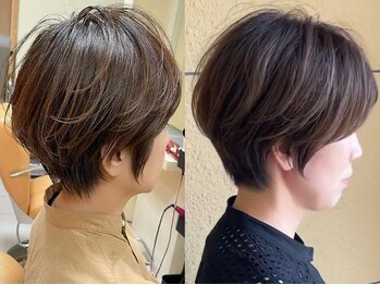 サイ(SAI)の写真/【白髪ぼかし◆透明感カラー】ショート・ボブと相性抜群！白髪を活かしたハイライト/ダブルカラーで美髪に
