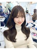 韓国ヘア　2wayバング  レイヤーカット くびれヘア  顔周り/