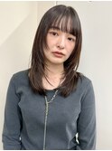 ミディアム顔まわりレイヤー